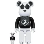 400% & 100% Bearbrick Set - Snoopy White Sox (MLB x Peanuts)