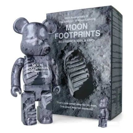 400% & 100% Bearbrick Set - Moon Footprints (NASA)