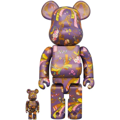 image_23a74647-e9a2-436c-946a-a9142c447d20_500x 400% & 100% Bearbrick - Chiyogami II (Purple)