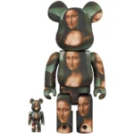 400% & 100% Bearbrick Set - Mona Lisa Overdrive (Louvre x Zerotaro)