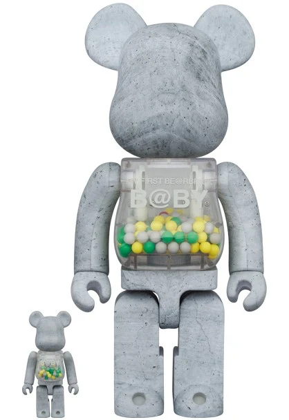 400% & 100% Bearbrick Set - My First Bearbrick Baby (Concrete)