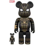 400% & 100% Bearbrick - Spider-Man: No Way Home (Black & Gold Suit)