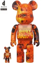 400% & 100% Bearbrick Set - My First Bearbrick Baby (Flame)