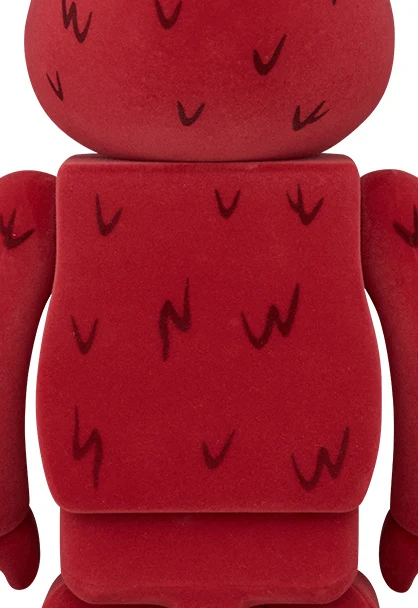 400% & 100% Bearbrick Set - Elmo (Flocked)
