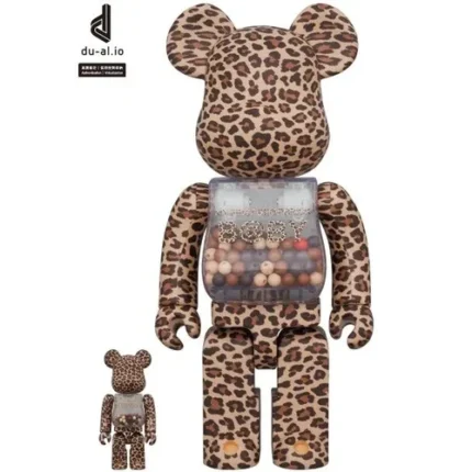 400% & 100% Bearbrick Set - My First Bearbrick Baby (Leopard)