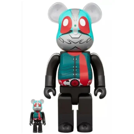 400% & 100% Bearbrick - Kamen Rider No. 2 + 1