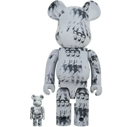 400% & 100% Bearbrick Set - Andy Warhol (Elvis Presley)