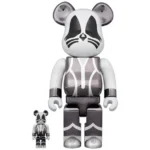 400% & 100% Bearbrick Set - KISS Catman (Chrome Edition)