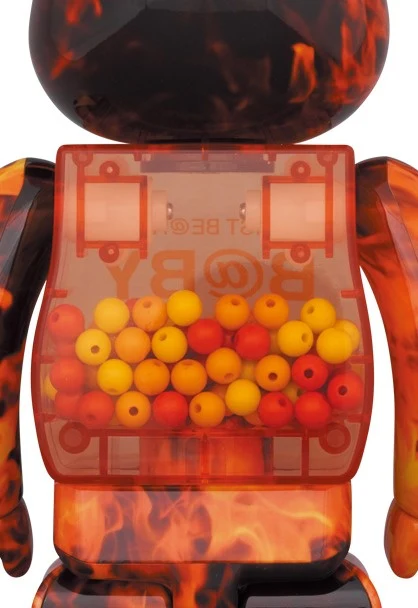 400% & 100% Bearbrick Set - My First Bearbrick Baby (Flame)