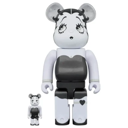 400% & 100% Bearbrick Set - Betty Boop (Black & White Edition)