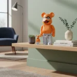 400% & 100% Bearbrick Set - Oscar The Grouch - Original Orange Edition (Sesame Street)